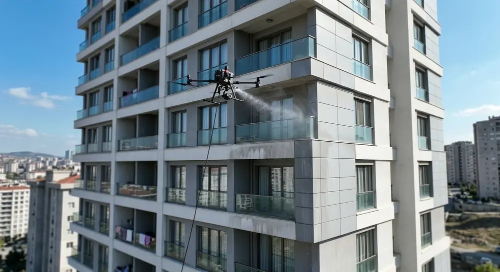 Rezidans ve Site Cephelerinde Drone ile Temizlik: Sık Sorulan Sorular
